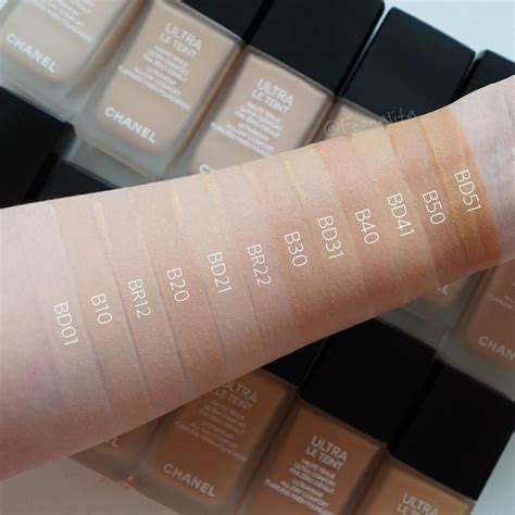 ultra le teint chanel|chanel foundation comparison chart.